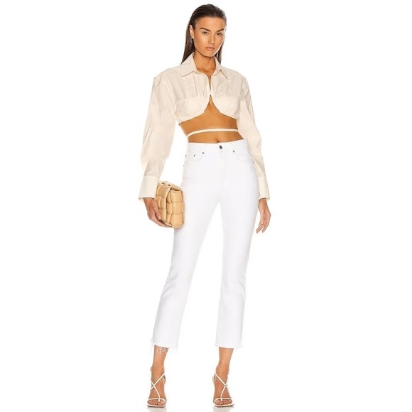 GRLFRND‎ Karolina High Rise Jeans in White Flag Size 24 - Picture 1 of 11